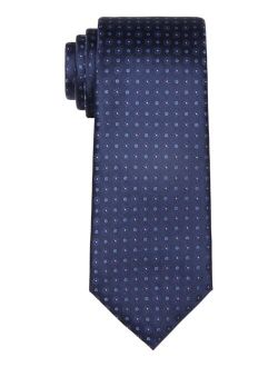 Men's Floral Micro-Bullseye Tie