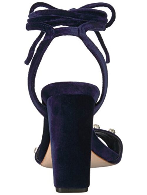 LOEFFLER RANDALL Women's Elayna Ankle Tie High (Leather/Rhinestones) Heeled Sandal