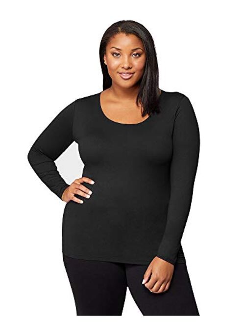 32 DEGREES Heat Womens Lightweight Thermal Baselayer Long Sleeve Scoop Top Stormy Night