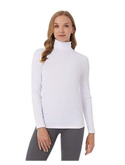 Womens Ultra Soft Thermal Midweight Baselayer Turtleneck Long Sleeve Top