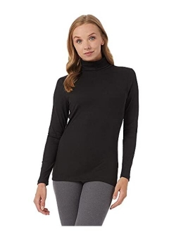 Womens Ultra Soft Thermal Midweight Baselayer Turtleneck Long Sleeve Top