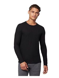 Mens Midweight Ultra Soft Thermal Waffle Baselayer Crew Neck Long Sleeve Top