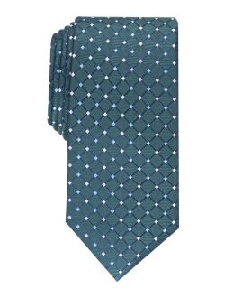 Men's Classic Grid Silk Tie, Created for Macy's