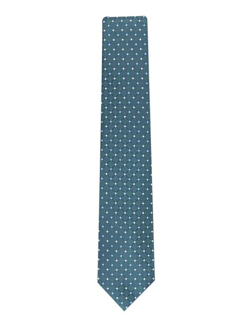 Club Room Men's Classic Grid Silk Tie, Created for Macy's