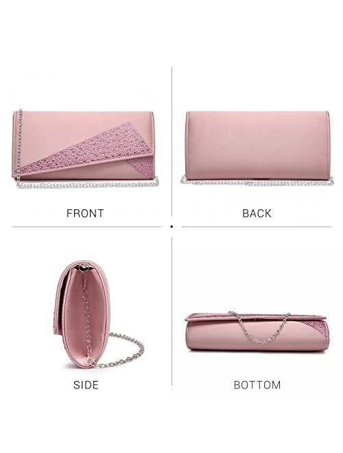 DASEIN Women Rhinestone Evening Clutch Bags Formal Party Clutches Wedding Purses Cocktail Prom Clutches