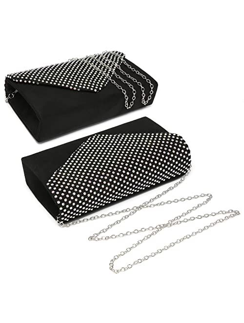 DASEIN Women Rhinestone Evening Clutch Bag Wedding Purse Cocktail Prom Party Clutch