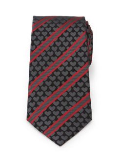 Men's Heart Striped Tie