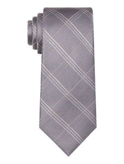 Men's Dash & Line Grid Check Tie