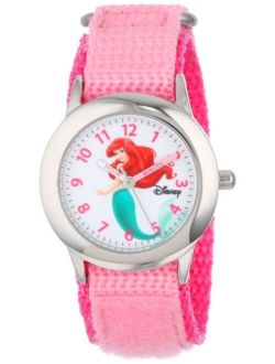 Kids' W000958 Ariel Stainless Steel Watch with Pink Nylon Band