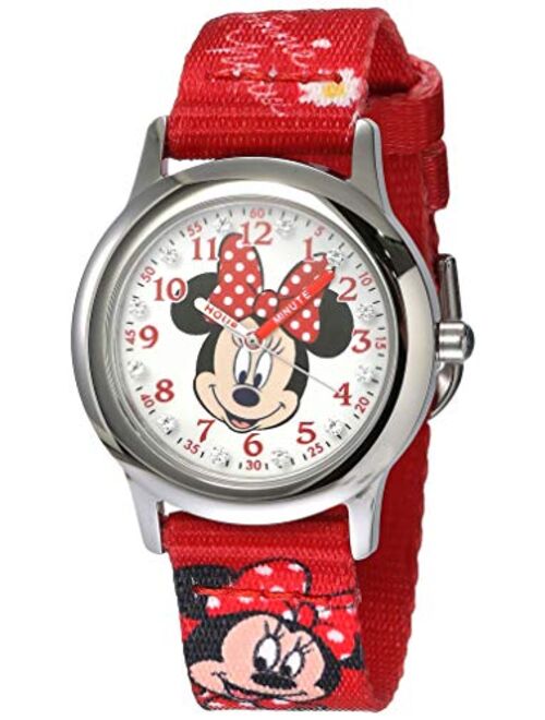 Disney Kids' W001917 Minnie Mouse Analog Display Analog Quartz Red Watch