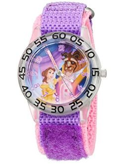 Girl's 'Belle' Quartz Plastic and Nylon Watch, Color:Purple (Model: W002929)