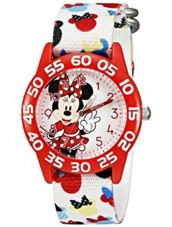 Kids' W002374 Minnie Mouse Time Teacher Watch with Multicolor Band