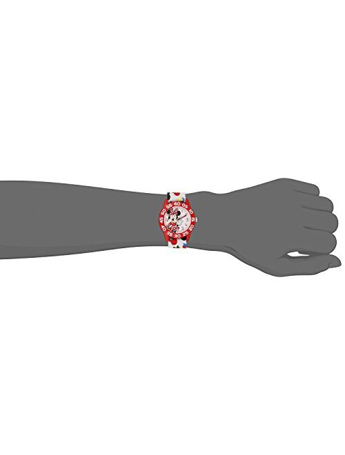 Disney Kids' W002374 Minnie Mouse Time Teacher Watch with Multicolor Band