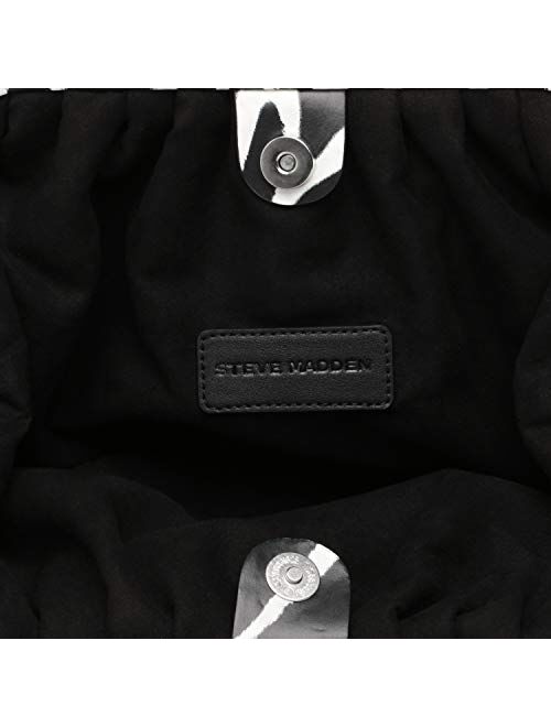 Steve Madden Revive Clutch Shoulder Bag, White/Black