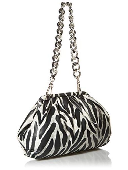 Steve Madden Revive Clutch Shoulder Bag, White/Black