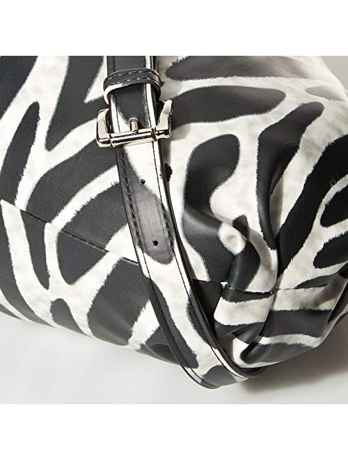 Steve Madden Revive Clutch Shoulder Bag, White/Black