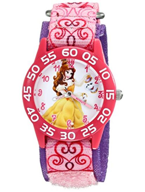 Disney Kids' W001672 Belle Analog Display Analog Quartz Pink Watch