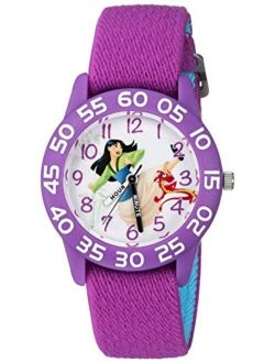 Girls Mulan Analog-Quartz Watch with Nylon Strap, Purple, 16 (Model: WDS000199)
