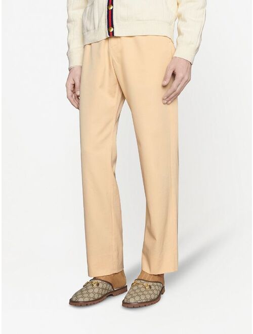 Gucci GG monogram horsebit-detail slippers