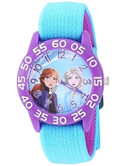 Frozen Inspired Water Resistant Purple Anna & Elsa Quartz Movement Analog Watch For Kids
