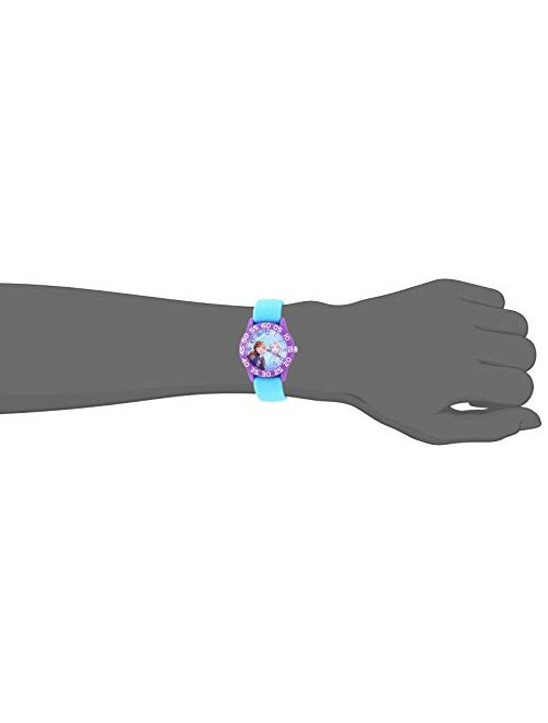 Disney Frozen Inspired Water Resistant Purple Anna & Elsa Quartz Movement Analog Watch For Kids