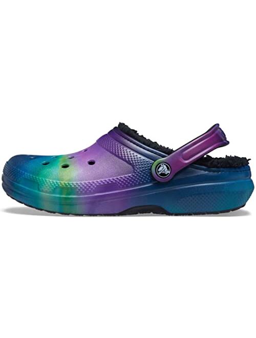 Crocs unisex-adult Men's and Women's Classic Tie Dye Lined Clog | Fuzzy Slippers