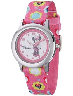 Kids' W000036 Minnie Mouse Time Teacher Stainless Steel Watch