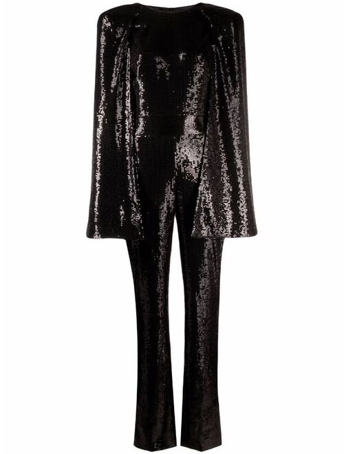 Karl Lagerfeld sequinned cape jumpsuit