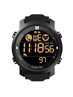 Mens Digital Sport Watches for Men Wrist Watches with Heart Rate, Pedometer, Steps Tracker