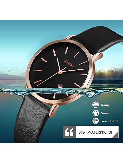 CakCity Fashion Simple Watches for Women - Classic Analog Waterproof Womens Watch with Date Quartz Casual Unisex Ladies Wrist Watch Stainless Steel Mesh Band