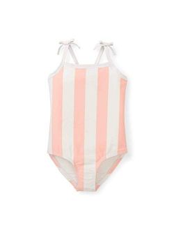 Girls' One-Piece Swimsuit Containing Recycled Fibers with UPF 50  Sun Protection