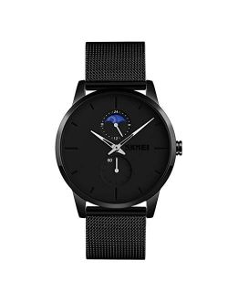 Wrist Watch for Men Women, Fashion Waterproof Quartz Analog Watch with Time Date, Rectangle Dial Business Dress Hand Watch for Couple
