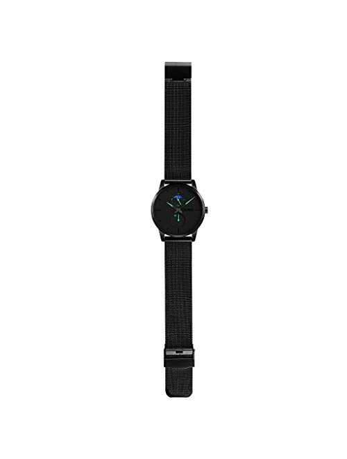 SKMEI Wrist Watch for Men Women, Fashion Waterproof Quartz Analog Watch with Time Date, Rectangle Dial Business Dress Hand Watch for Couple