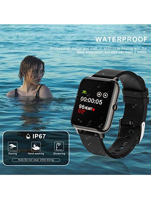 SKMEI Smart Watch, Waterproof Smart Watch for Men Women, Fitness Tracker with Heart Rate Blood Pressure Blood Oxygen Monitor, Smartwatch Activity Tracker Pedometer Calori