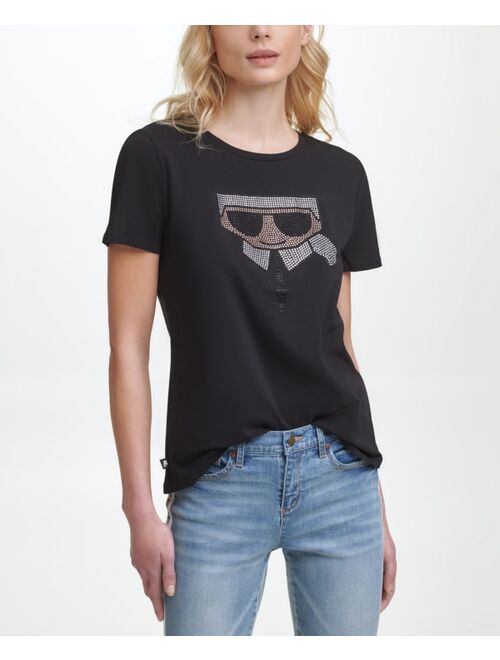 Karl Lagerfeld Sequin Emoji Karl Tee