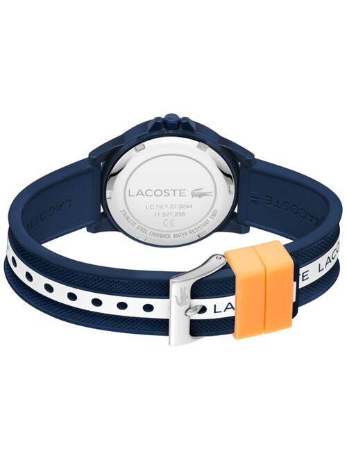 Lacoste Kids' Rider Blue & White Silicone Strap Watch 36mm