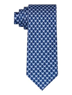 Men's Fox Print Silk Slim Tie