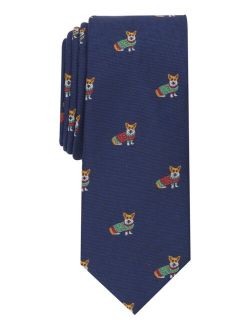 Men's Skinny Holiday Sweater Puppy Tie, Created for Macy's