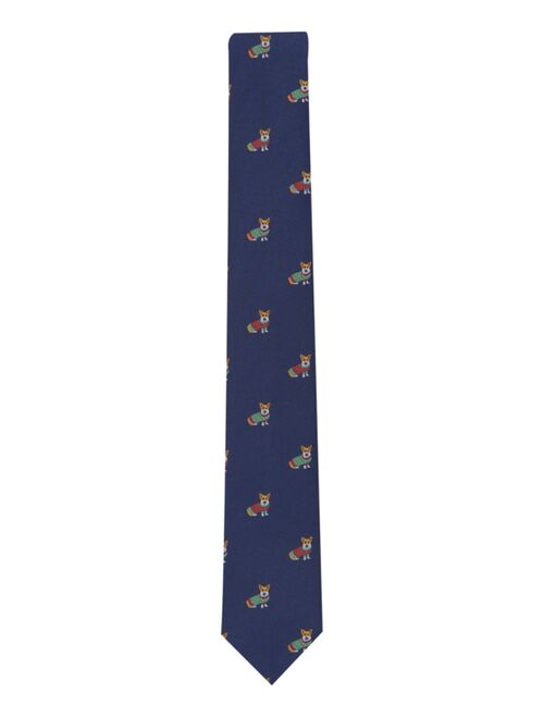 Bar III Men's Skinny Holiday Sweater Puppy Tie, Created for Macy's