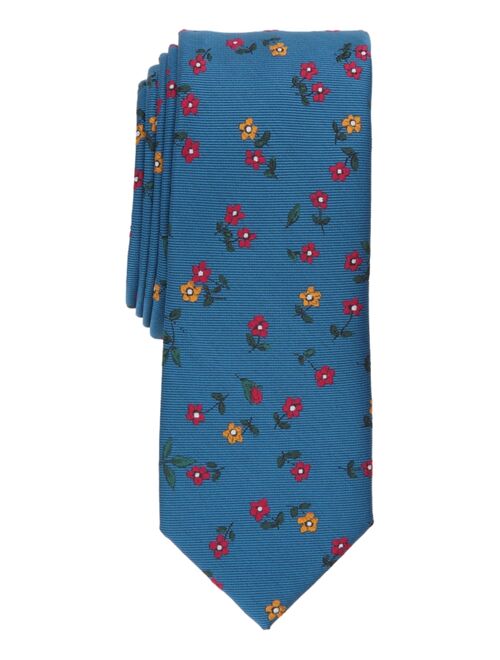 Bar III Men's Skinny Floral Tie, Created for Macy's