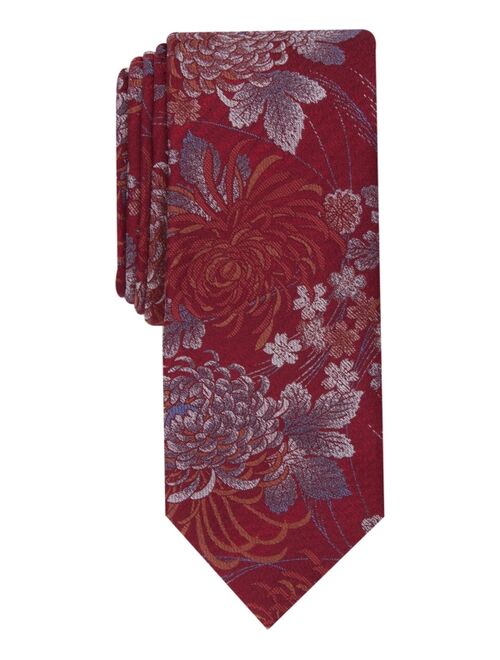 Bar III Men's Chrysanthemum Floral Skinny Tie, Created for Macy's