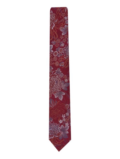 Bar III Men's Chrysanthemum Floral Skinny Tie, Created for Macy's