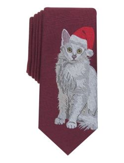 Men's Skinny Holiday Kitty Tie, Created for Macy's