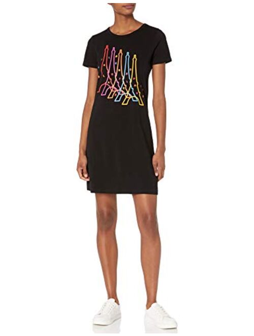 Karl Lagerfeld Women's Short Sleeve Graphic T-Shirt Dress