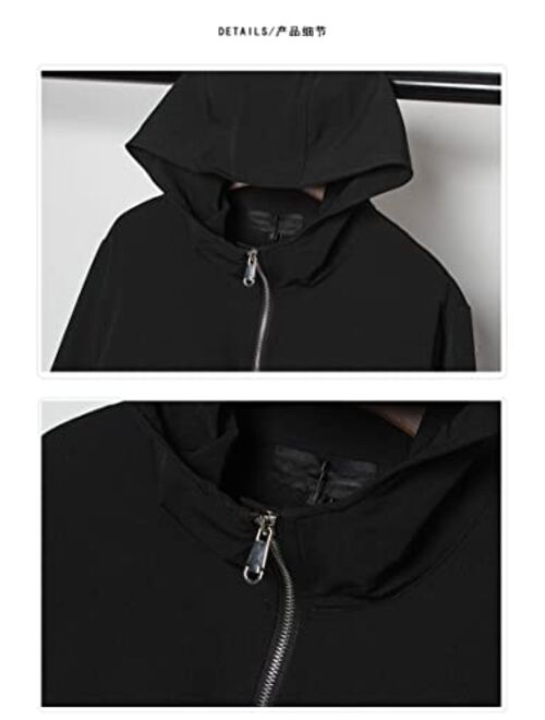 MOKEWEN Men's Women Streetwear Cyberpunk Long Sleeve Hoodies Sweatshirt