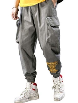 Men's Jogger Cargo Techwear Streetwear Ankle Casual Harem Pants with Pocket
