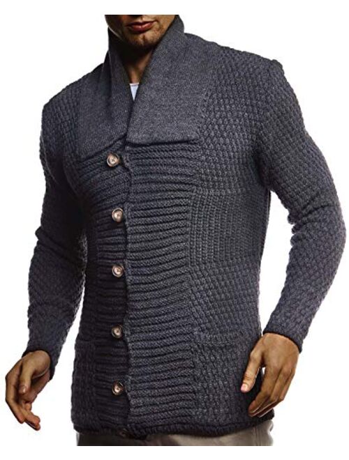 LEIF NELSON Men's Casual Sweater Longsleeve Pullover Sweatshirt Hoodie For Men Slim Fit LN-6040