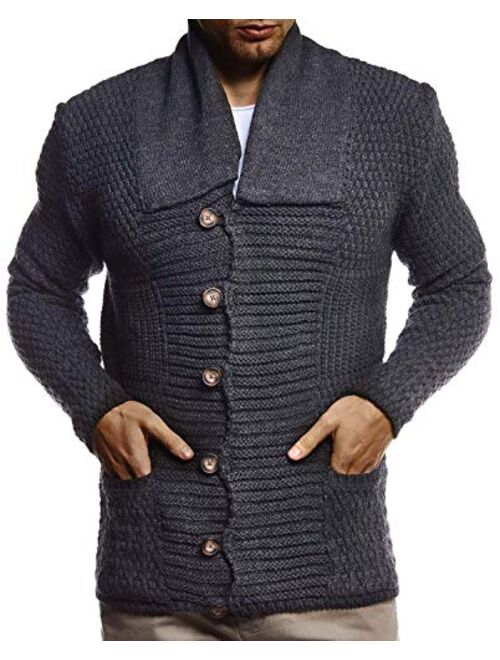 LEIF NELSON Men's Casual Sweater Longsleeve Pullover Sweatshirt Hoodie For Men Slim Fit LN-6040