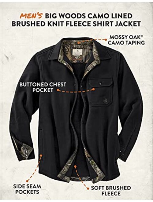 Legendary Whitetails Men's Big Woods Fleece Shirt Jacket