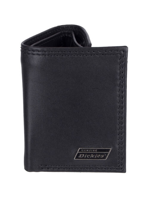 Genuine Dickies Men's RFID Leather Extra Capacity Trifold Wallet